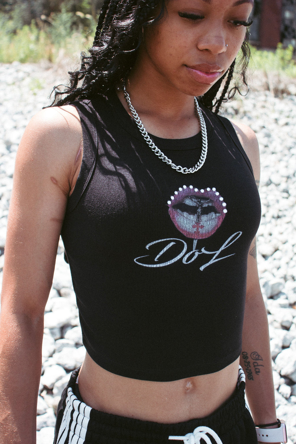 “Speak of Love” Black tank top