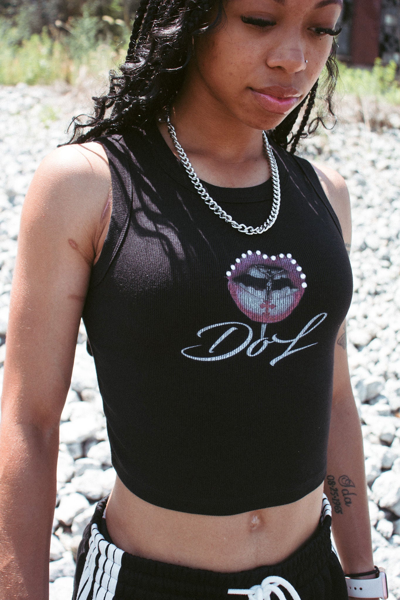 “Speak of Love” Black tank top