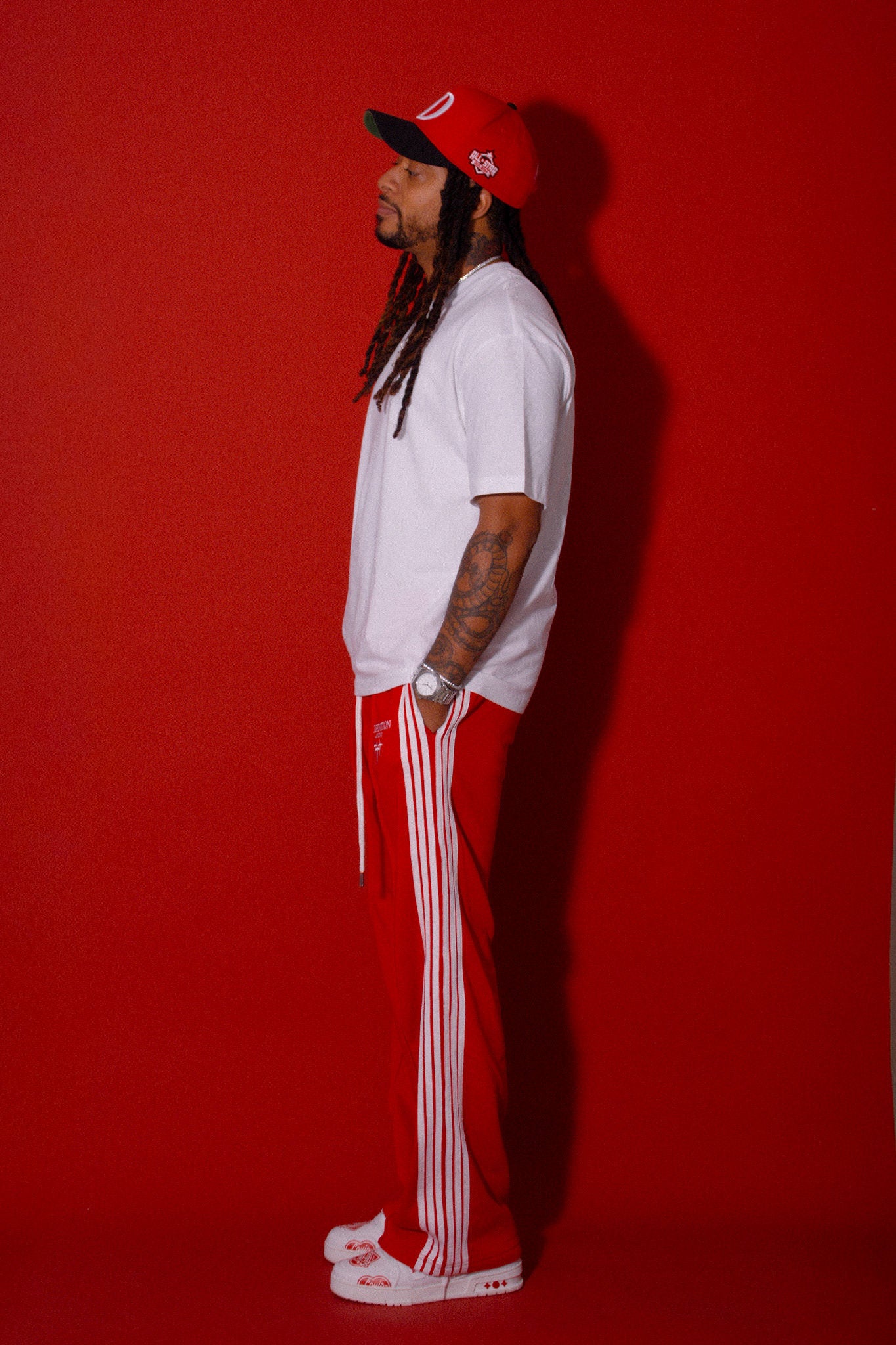Definition Red Track pants